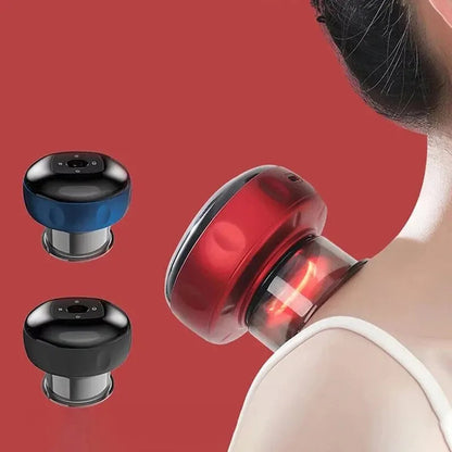 Smart Cupping Massager on back for muscle relief