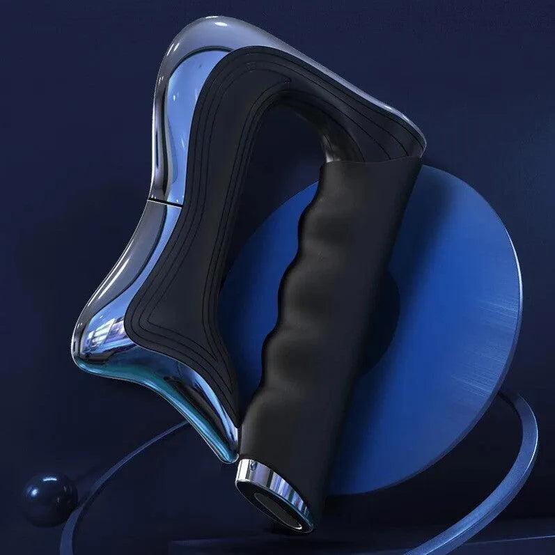 Close-up of Hyperblade massager knife showing ergonomic design